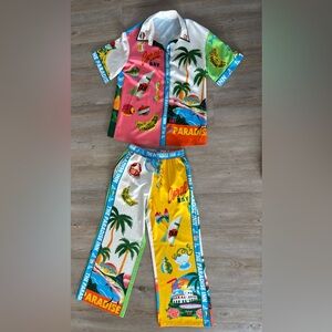 Tropical Shirt and Pants Set